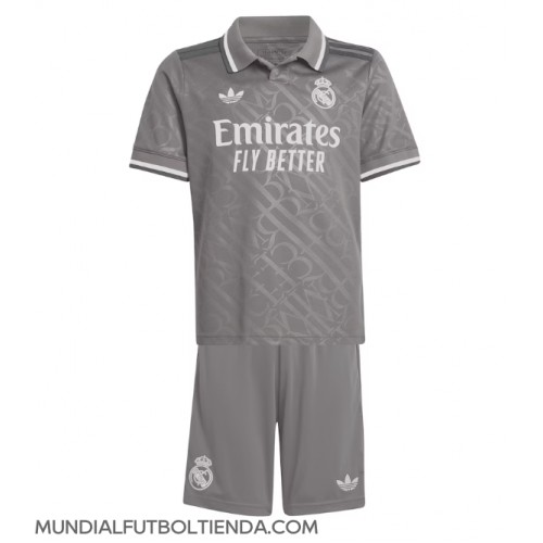 Camiseta Real Madrid Tercera Equipación Replica 2024-25 para niños mangas cortas (+ Pantalones cortos)